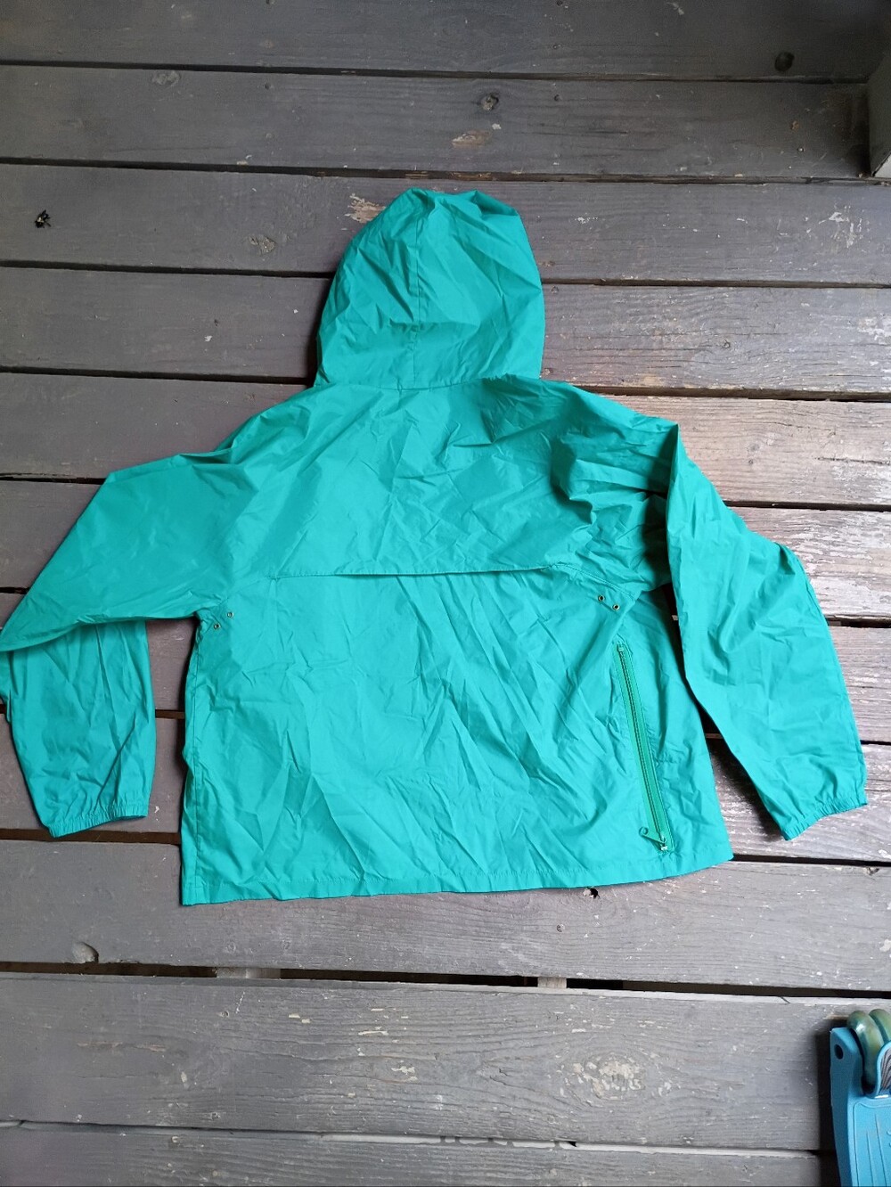 Helly Hansen Vintage Green Hooded Nylon Windbreaker Jacket Men's Small - Picture 6 of 7